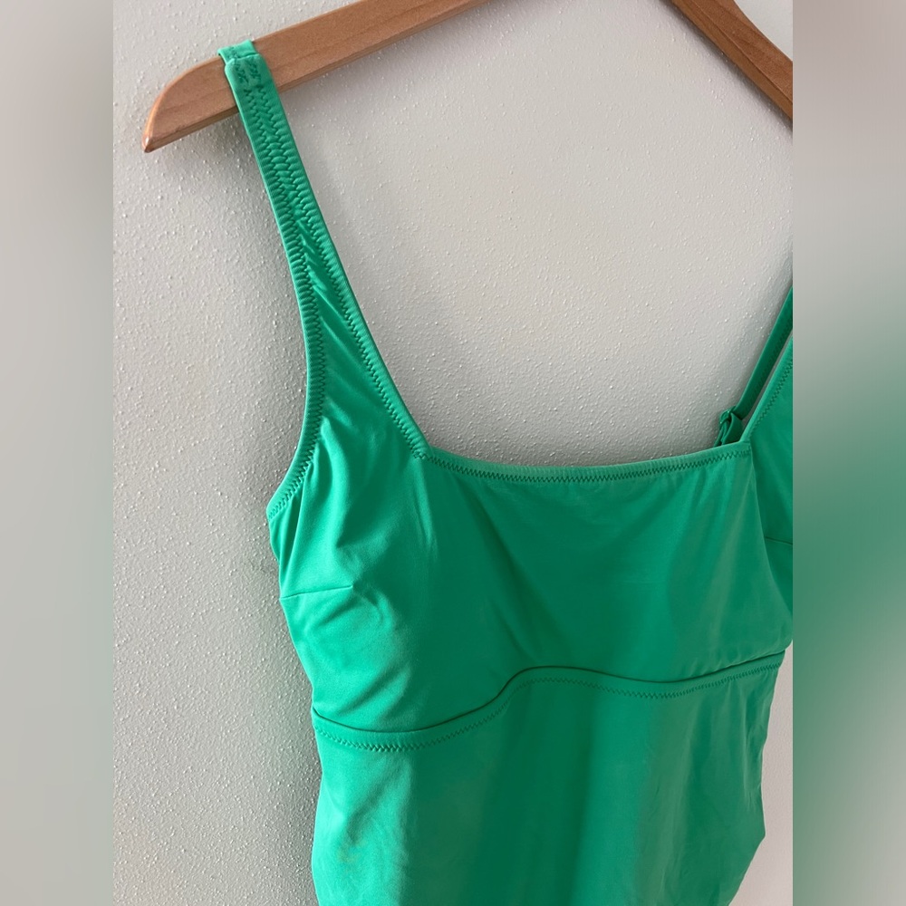 Gap Maternity Recycled Square Neck One-Piece Swimsuit in Parrot Green